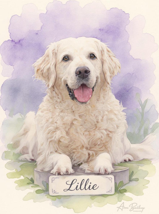 🐾 Dein Haustier als digitales Aquarell-Bild 🐾